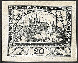 Černotisky známky č. 08 - 20h