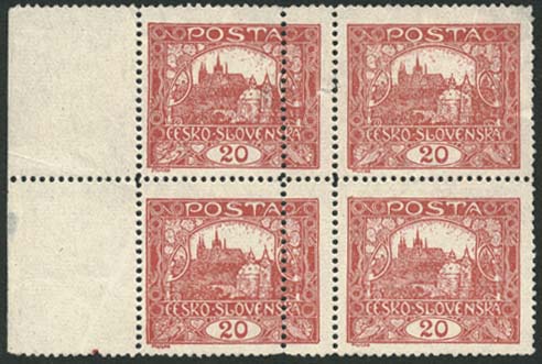 Výrobní vada - posunuté zoubkování u známky č. 09 - 20 h