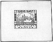 ručně kreslený štítek s nevydanou hodnotou 300 h